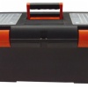 plastic tools box with plastic tray inside
