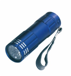 Aluminium torch with 9 LED