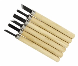 6pcs wood carving chisel with wooden handle