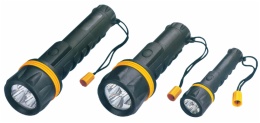 Water proof rubber torch with straw hat LED