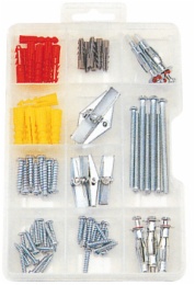 hardware assortment in 11 compartment box