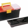 plastic tools box with plastic tray inside