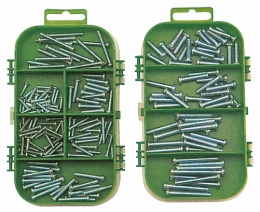 hardware assortment in 10 compartment box