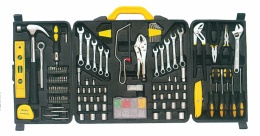Multi-purpose tools kit in blow mould case