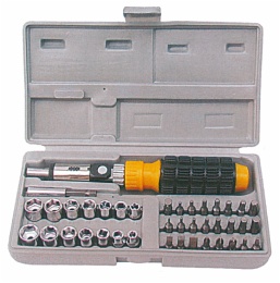 Multipurpose Screwdriver set with bits and sockets