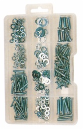hardware assortment in 11 compartment box