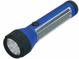solar torch,plastic body with rubber coated handle