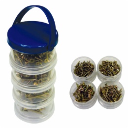 Assorted Hardware Kit  in Round plastic box