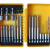 Screwdriver bits set in bi-color plastic box