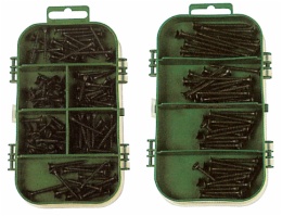 hardware assortment in 10 compartment box