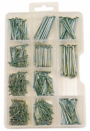 hardware assortment in 11 compartment box