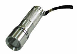 Aluminium torch with 9 LED