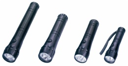 Aluminium torch with straw hat LED