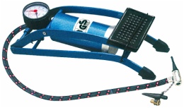 foot pump single body with gauge