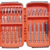 Screwdriver bits set in bi-color plastic box