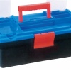 plastic tools box with plastic tray inside