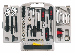 Multi-purpose tools kit in blow mould case