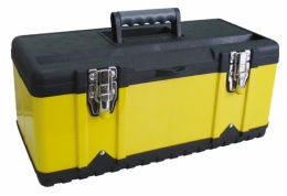 tool case with steel sheet with plastic tray