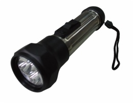 Hand torch,stainless steel body with 3 straw hat LED