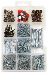 hardware assortment in 11 compartment box