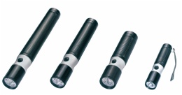 Aluminium torch with straw hat LED