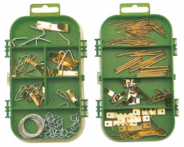 hardware assortment in 10 compartment box